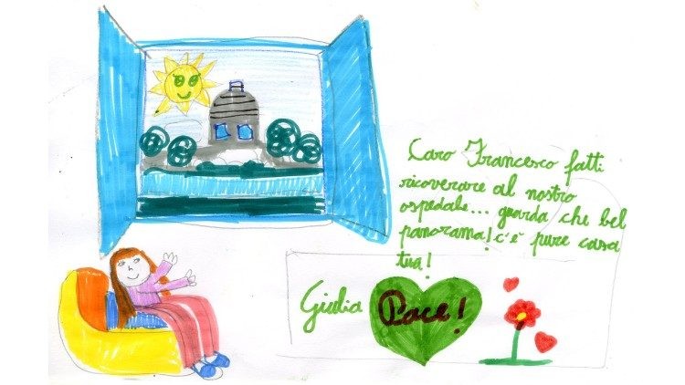 Pacientes infantiles del hospital Bambino Gesù envían mensajes de aliento al Papa Francisco