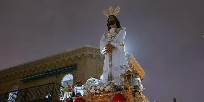 Procesión de la Hermandad del Cristo de la Fe y la Salud en Madrid el 13 de abril