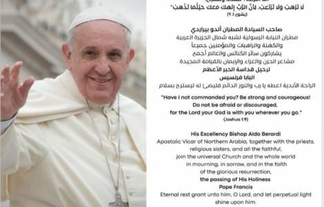 Papa Francisco, elogiado como incansable mensajero de paz por Aldo Berardi