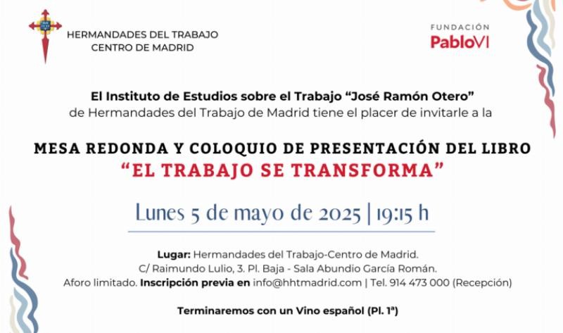 Hermandades del Trabajo presenta libro sobre la transformación laboral actual